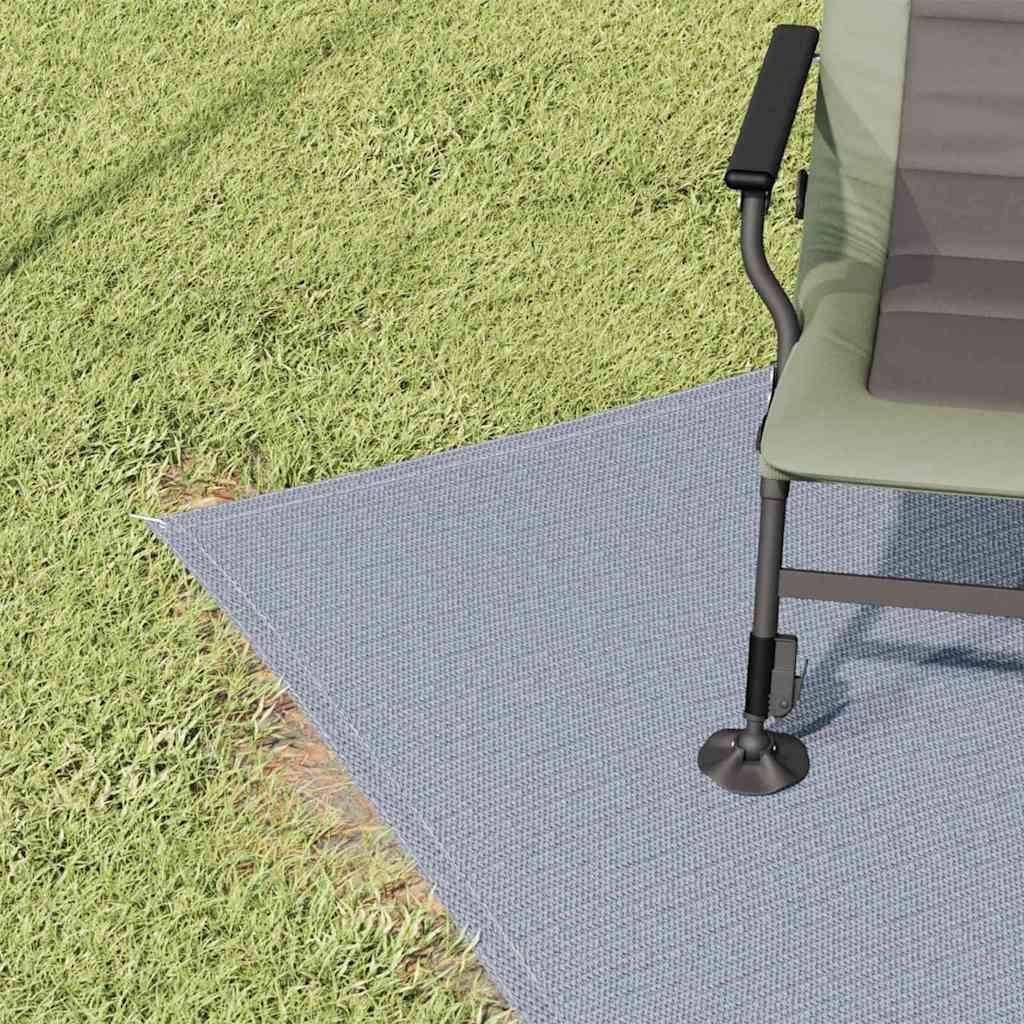 vidaXL Zeltteppich Blau und Grau 200 x 200 cm Polyethylen