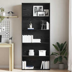 vidaXL Bücherregal Schwarz Eichen-Optik 80x30x189 cm Holzwerkstoff