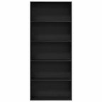 vidaXL Bücherregal Schwarz Eichen-Optik 80x30x189 cm Holzwerkstoff