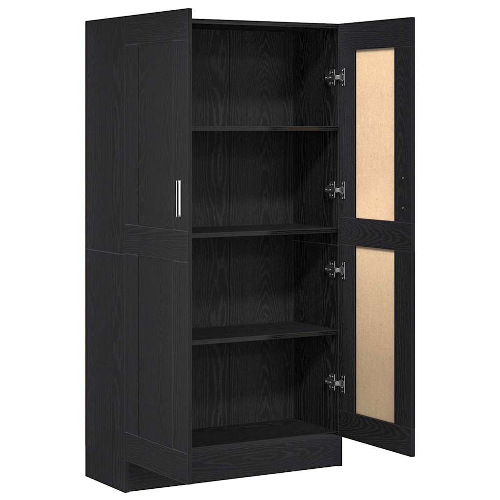 vidaXL Bücherregal Schwarz Eichen-Optik 82,5 x 30,5 x 150 cm