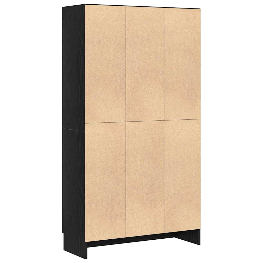 vidaXL Bücherregal Schwarz Eichen-Optik 82,5 x 30,5 x 150 cm