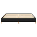 vidaXL Bettrahmen Schwarz Eichen-Optik 203 x 203 x 25 cm Holzwerkstoff