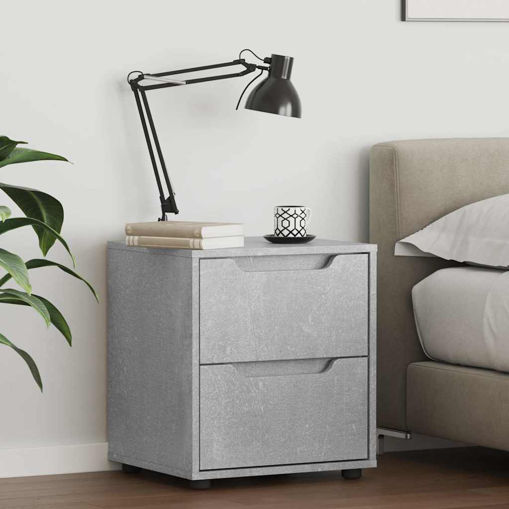 vidaXL Nachttisch VISNES Betongrau 45x40x50 cm Holzwerkstoff