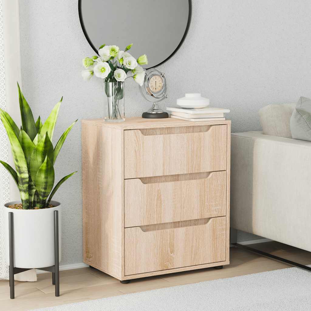 vidaXL Sideboard VISNES Sonoma-Eiche 60x40x73 cm Holzwerkstoff