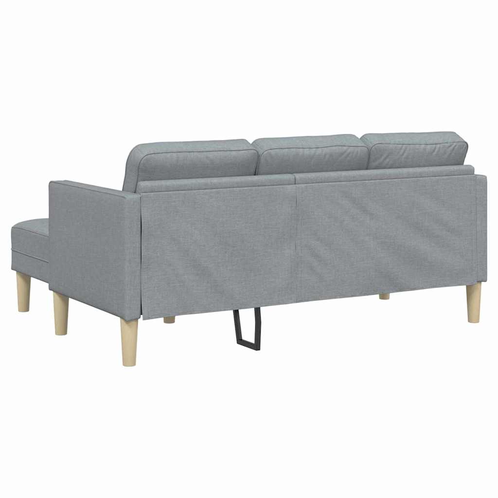 vidaXL Sofa Set mit Kissen Hellgrau Polyester