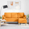 vidaXL Sofa Set mit Kissen Dunkelgelb Polyester