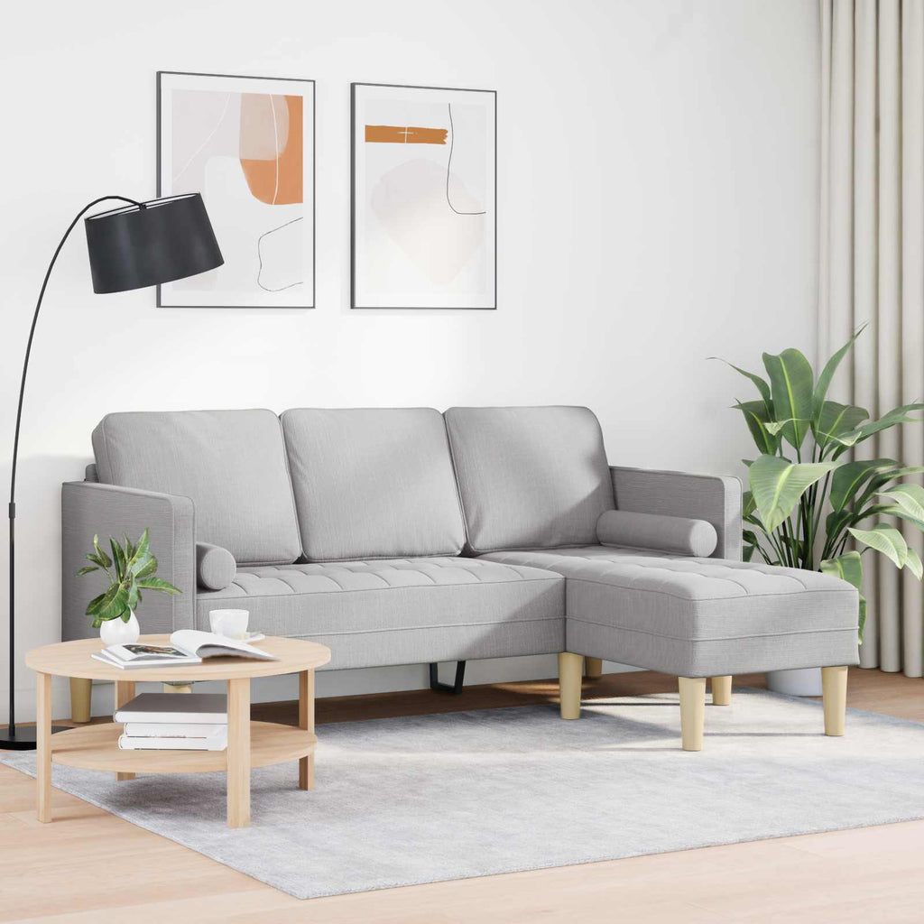 vidaXL Sofa Set Wolkengrau 173 x 131 x 67 cm Polyester