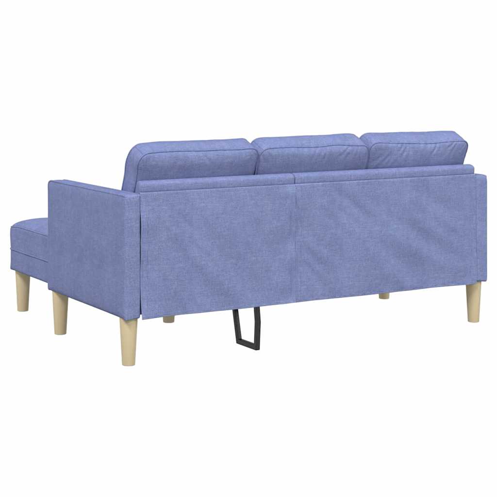 vidaXL Sofa Set mit Kissen Jeans blau Polyester