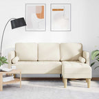 vidaXL Sofa Set mit Kissen Leinen Polyester