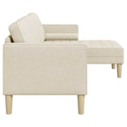 vidaXL Sofa Set mit Kissen Leinen Polyester