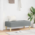 vidaXL Bank mit Kissen Hellgrau 113 x 57 x 39 cm Stoff