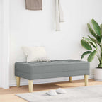 vidaXL Bank mit Kissen Hellgrau 113 x 57 x 39 cm Stoff