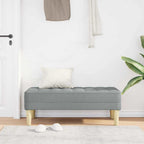 vidaXL Bank mit Kissen Hellgrau 113 x 57 x 39 cm Stoff