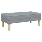 vidaXL Bank mit Kissen Hellgrau 113 x 57 x 39 cm Stoff