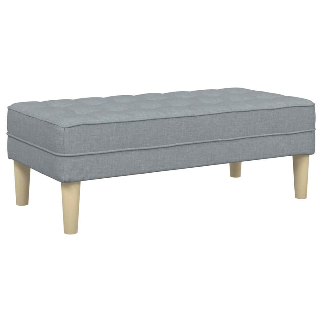 vidaXL Bank mit Kissen Hellgrau 113 x 57 x 39 cm Stoff