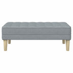 vidaXL Bank mit Kissen Hellgrau 113 x 57 x 39 cm Stoff