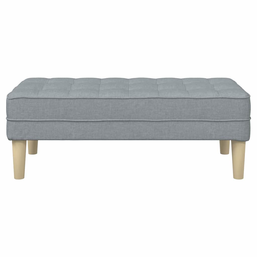 vidaXL Bank mit Kissen Hellgrau 113 x 57 x 39 cm Stoff
