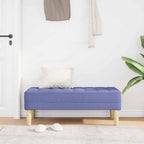 vidaXL Bank mit Kissen Jeans blau 113 x 57 x 39 cm Stoff
