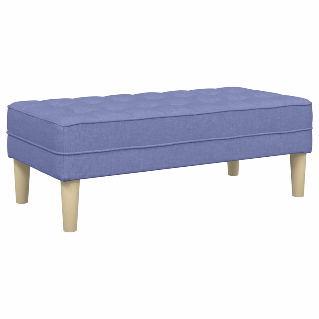 vidaXL Bank mit Kissen Jeans blau 113 x 57 x 39 cm Stoff
