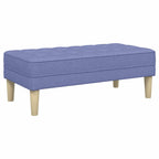 vidaXL Bank mit Kissen Jeans blau 113 x 57 x 39 cm Stoff