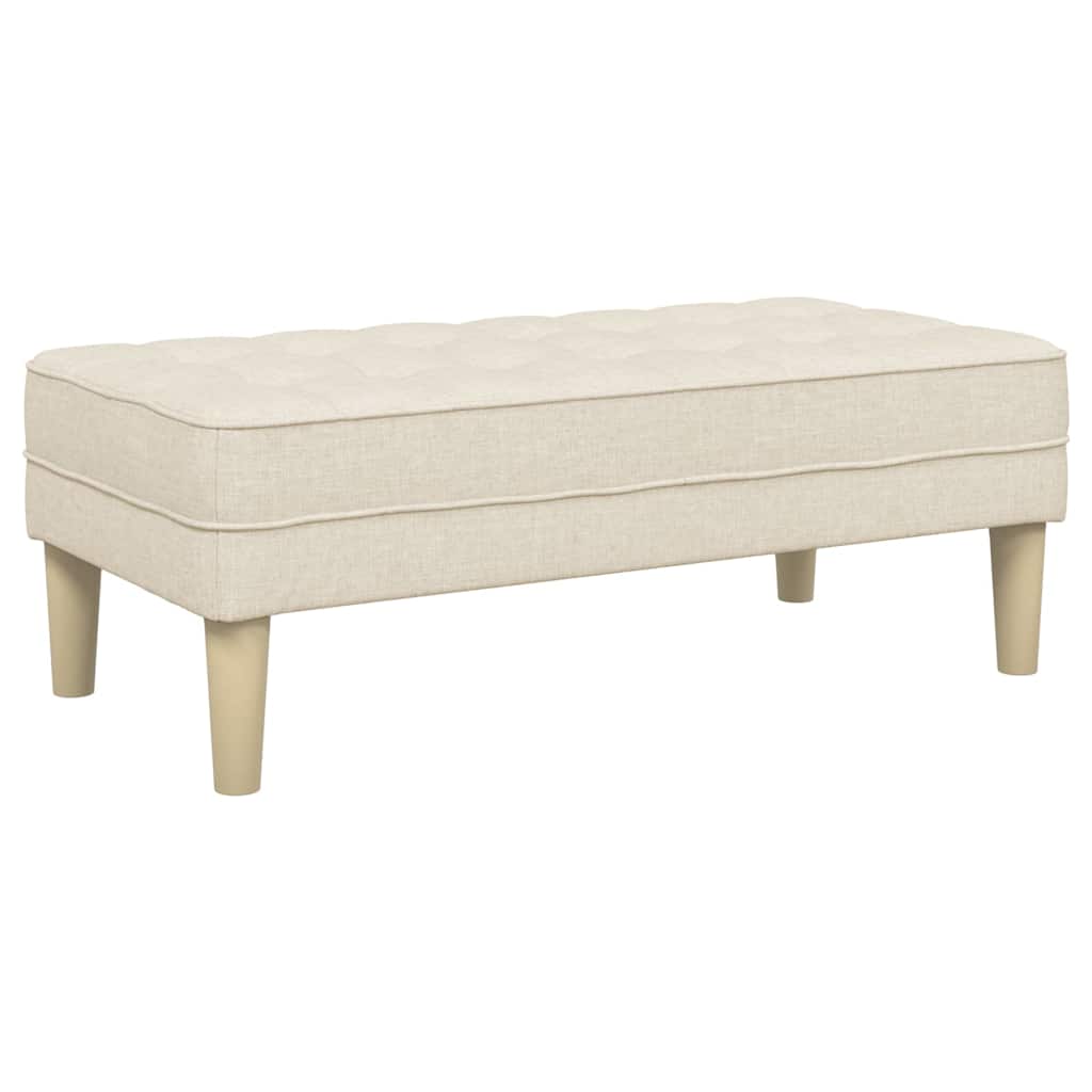 vidaXL Bank mit Kissen Leinen 113 x 57 x 39 cm Stoff