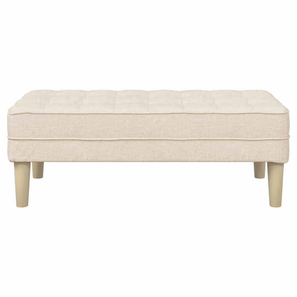 vidaXL Bank mit Kissen Leinen 113 x 57 x 39 cm Stoff