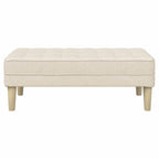 vidaXL Bank mit Kissen Leinen 113 x 57 x 39 cm Stoff
