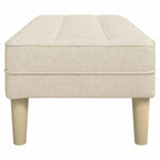 vidaXL Bank mit Kissen Leinen 113 x 57 x 39 cm Stoff