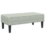 vidaXL Bank mit Kissen Hellgrau 113 x 57 x 39 cm Samt