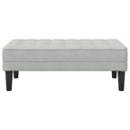 vidaXL Bank mit Kissen Hellgrau 113 x 57 x 39 cm Samt