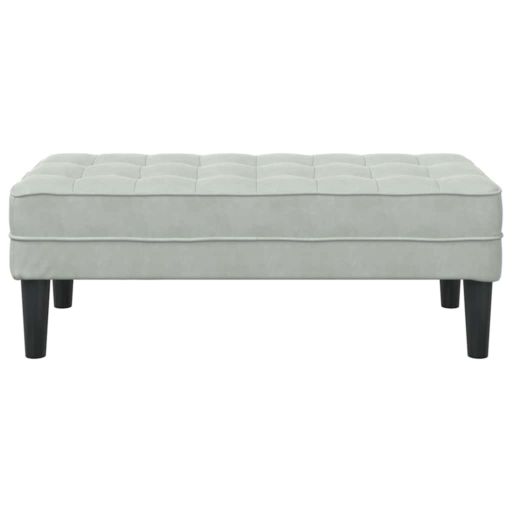 vidaXL Bank mit Kissen Hellgrau 113 x 57 x 39 cm Samt