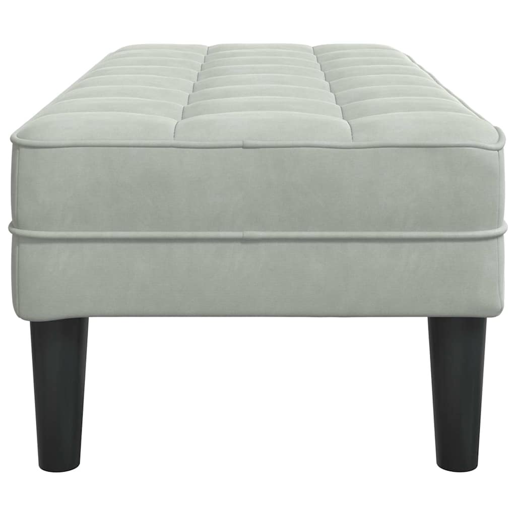 vidaXL Bank mit Kissen Hellgrau 113 x 57 x 39 cm Samt