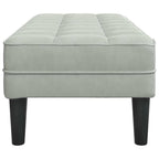 vidaXL Bank mit Kissen Hellgrau 113 x 57 x 39 cm Samt