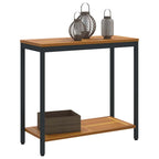 vidaXL Tisch für Outdoor Natürlich und Schwarz 80 x 35 x 75 cm
