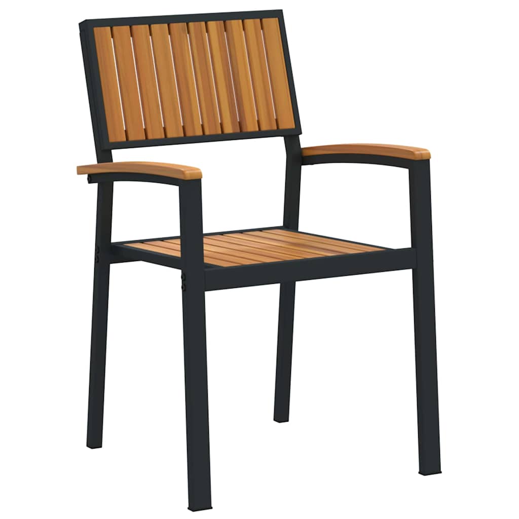 vidaXL Stapelstuhl 2 pcs Braun 56 x 57 x 87 cm Massivholz Akazie