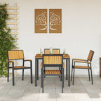 vidaXL Stapelstuhl 4 pcs Braun 56 x 57 x 87 cm Massivholz Akazie