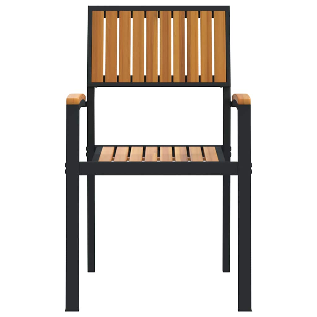 vidaXL Stapelstuhl 4 pcs Braun 56 x 57 x 87 cm Massivholz Akazie