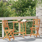 vidaXL Außen Bistro-Stühle mit Kissen 2 pcs Massivholz Akazie