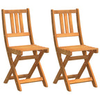 vidaXL Außen Bistro-Stühle mit Kissen 2 pcs Massivholz Akazie