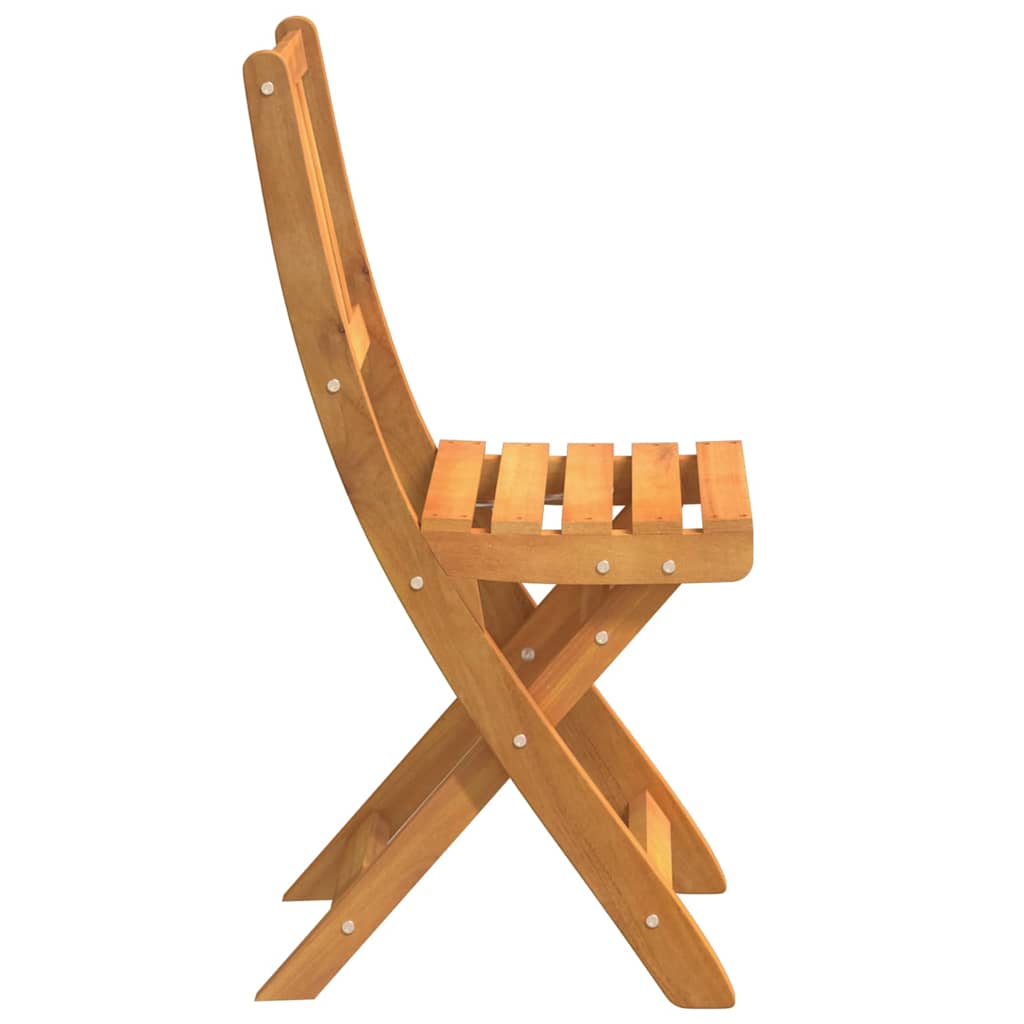 vidaXL Außen Bistro-Stühle mit Kissen 2 pcs Massivholz Akazie