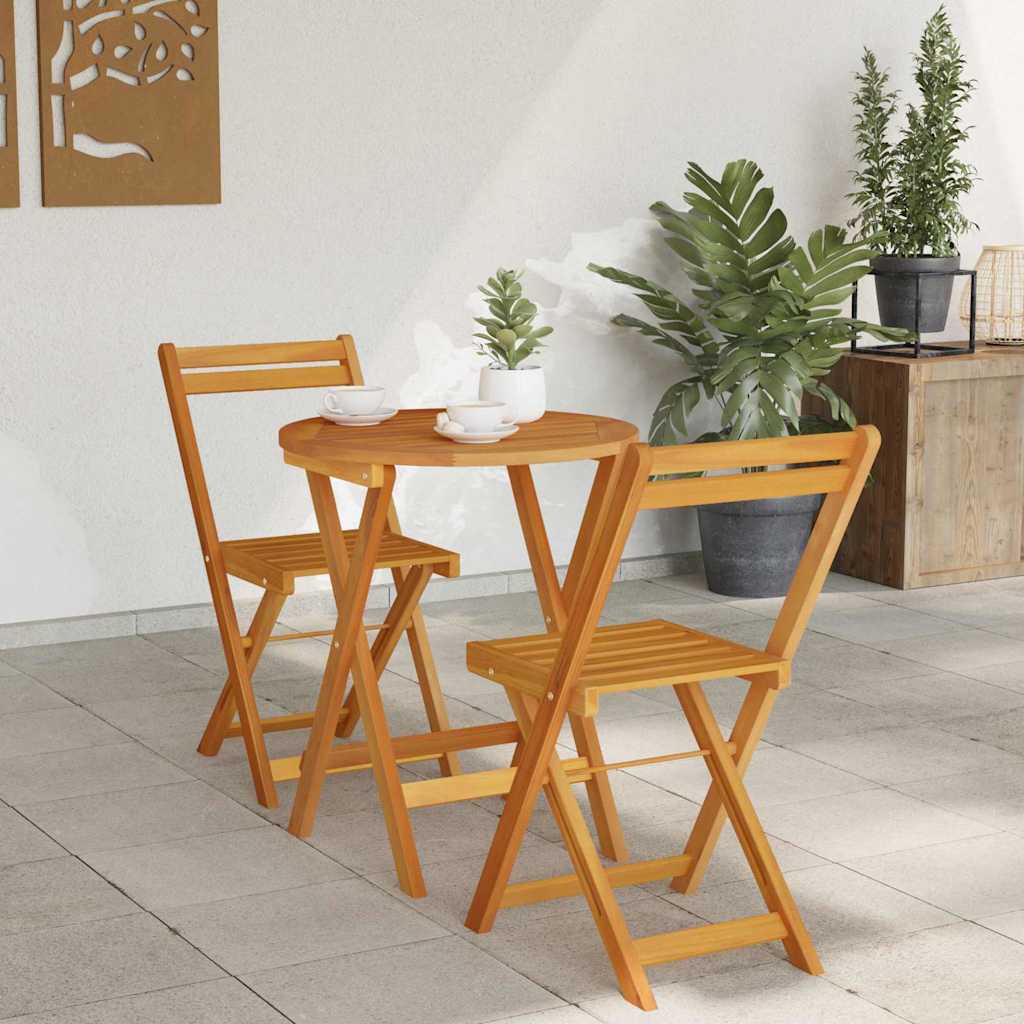 vidaXL Garten Essgruppe mit Kissen 3 pcs Öl-Natur Massivholz Akazie