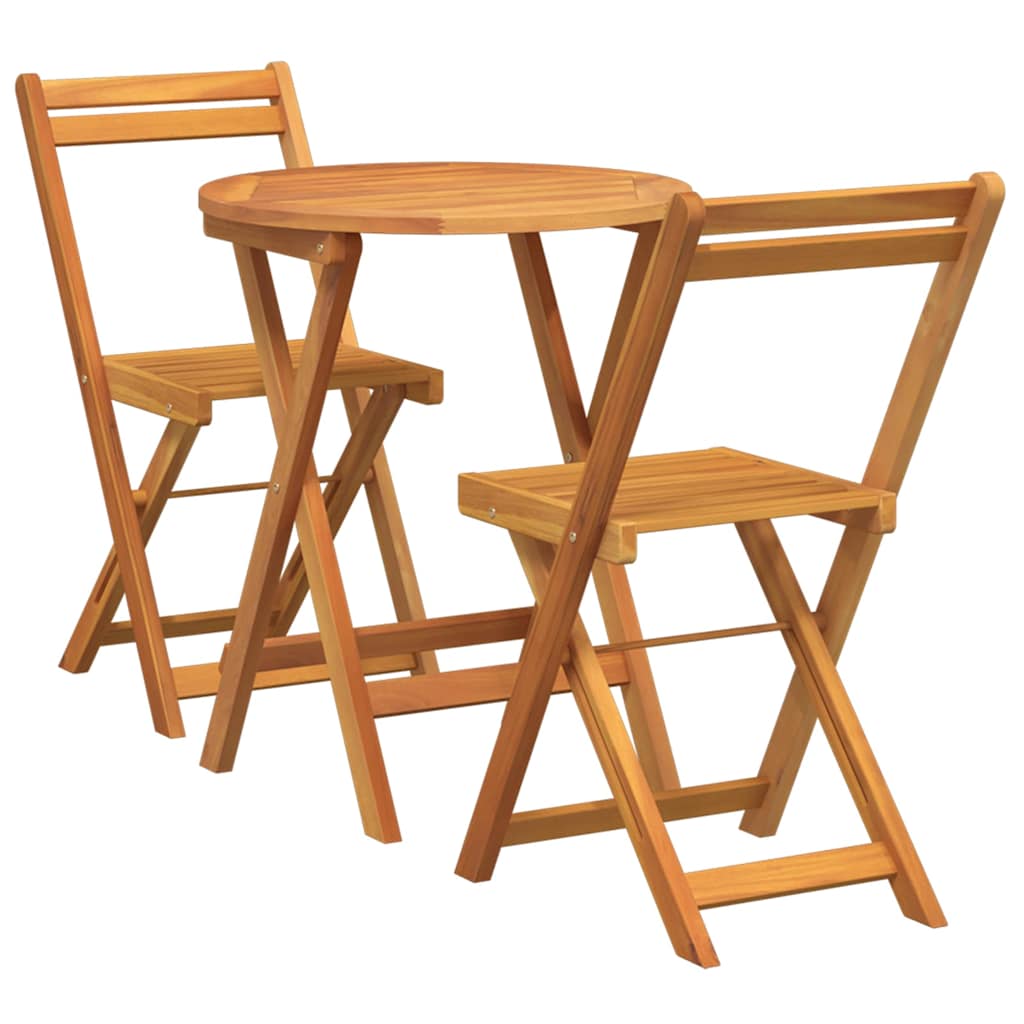 vidaXL Garten Essgruppe mit Kissen 3 pcs Öl-Natur Massivholz Akazie