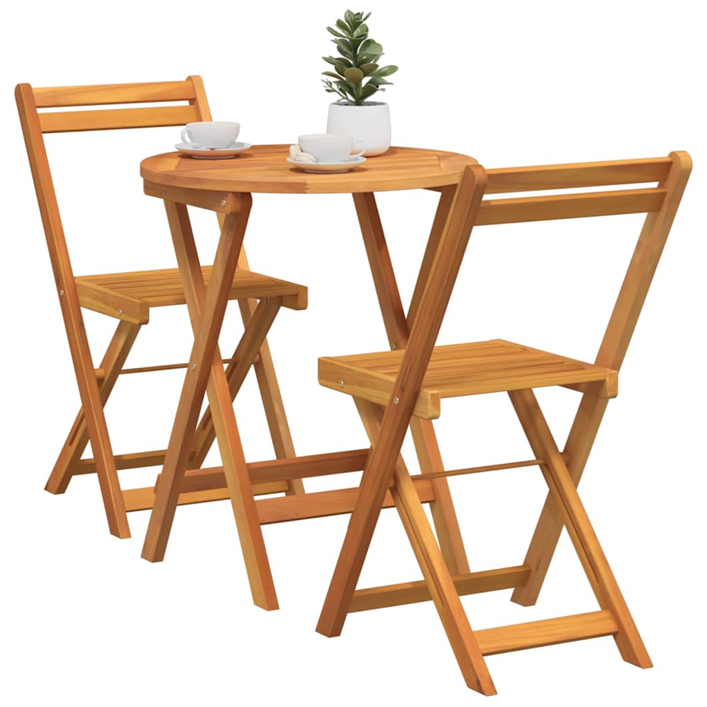 vidaXL Garten Essgruppe mit Kissen 3 pcs Öl-Natur Massivholz Akazie