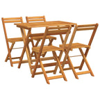 vidaXL Bistrogarnitur 5 pcs Öl-Natur Massivholz Akazie