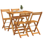 vidaXL Bistrogarnitur 5 pcs Öl-Natur Massivholz Akazie