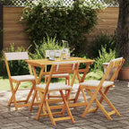 vidaXL Bistrogarnitur mit Kissen 5 pcs Öl-Natur Massivholz Akazie