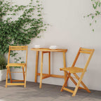 vidaXL Bistrogarnitur 3 pcs Öl-Natur Massivholz Akazie