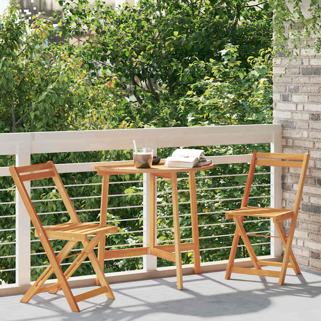 vidaXL Bistrogarnitur 3 pcs Öl-Natur Massivholz Akazie