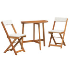 vidaXL Bistrogarnitur mit Kissen 3 pcs Öl-Natur Massivholz Akazie