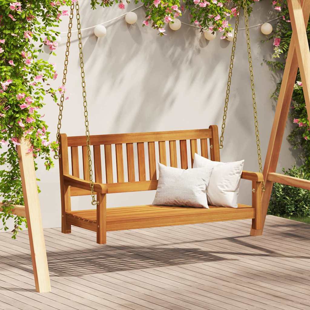 vidaXL Gartenschaukelbank Natur 110 x 56 x 58,5 cm Massivholz Akazie